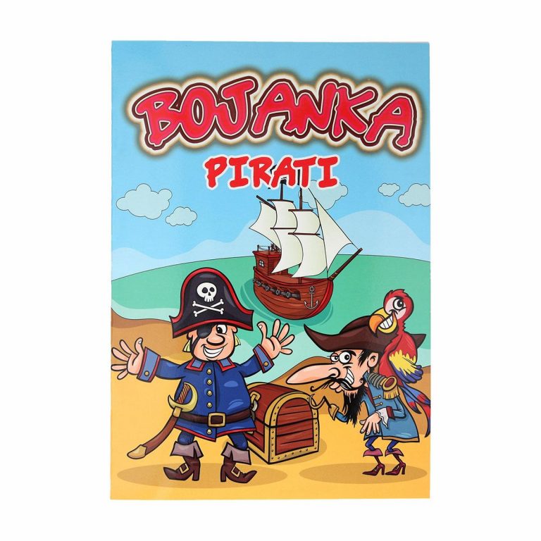 Dječija bojanka sa motivima pirata sa 16 slika i 2 dodatne