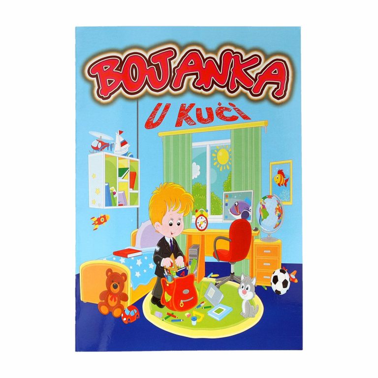Dječija bojanka TTS sa slikama kućnih motiva, idealna za kreativno crtanje