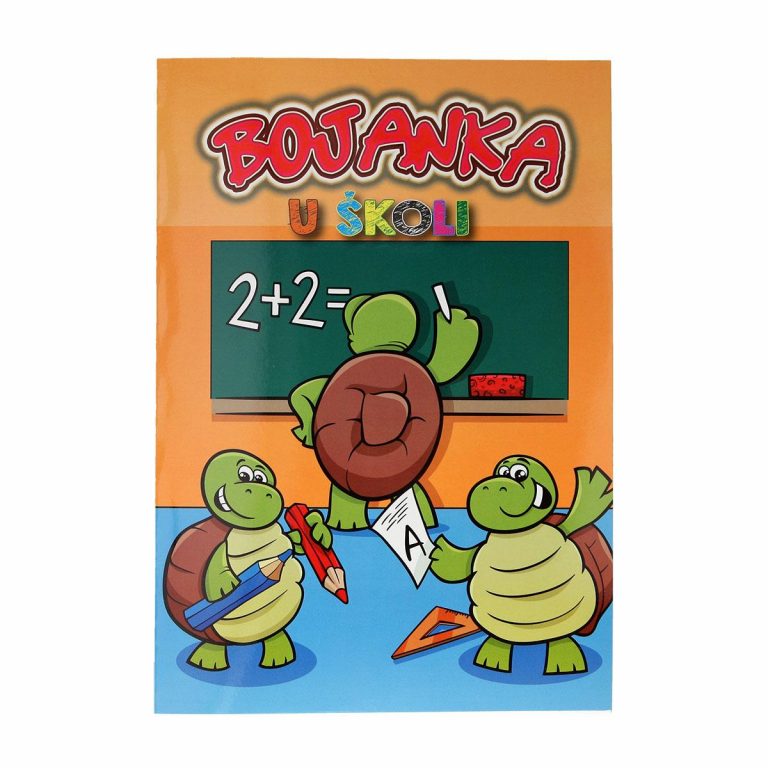 TTS Bojanka u školi sa školskim motivima i 16+2 slike za bojanje