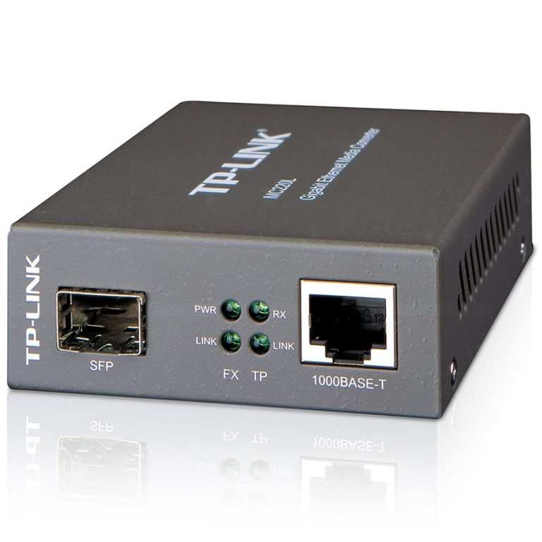 TP-Link MC220L Media Filter sa RJ45 i SFP portom, adapterom i metalnim kućištem