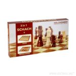 Drveni šah set TTO Šah 3/1 sa figurama za šah, micu i tavlu na drvenoj ploči