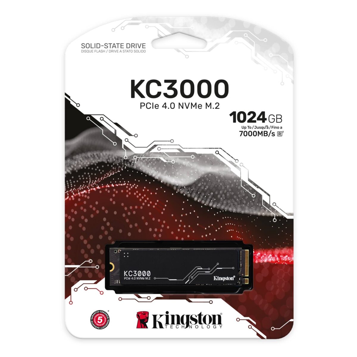 Kingston SSD 1TB KC3000 M.2 NVMe PCIe Gen 4.0 disk sa oznakama brzine 7000/6000MB/s