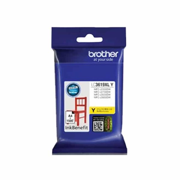 Originalna Brother tinta LC3619XLY za inkjet printere, pakovanje koje sadrži dovoljno tinte za 1500 strana
