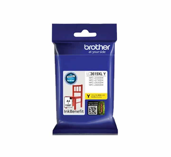 Originalna Brother tinta LC3619XLY za inkjet printere, pakovanje koje sadrži dovoljno tinte za 1500 strana