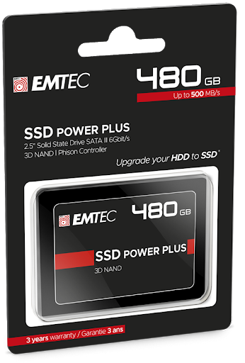 SSD EMTEC X150 480GB SATA III disk sa bele tehnologije
