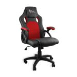 White Shark Kings Throne gaming stolica u crno-crvenoj boji sa naslonima za ruke i ergonomskim dizajnom