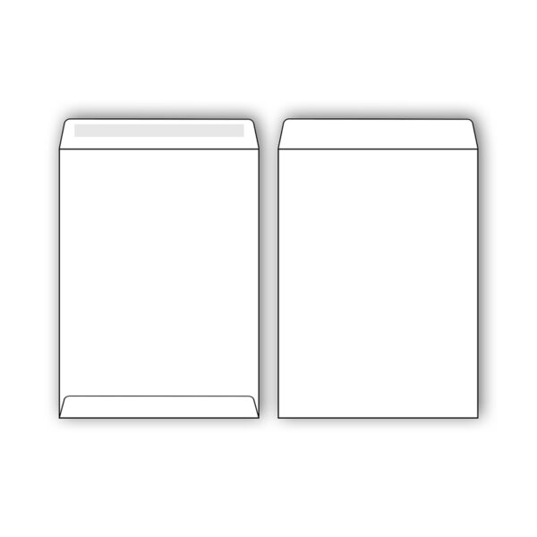Bijela koverta B5 formata sa standardnim dimenzijama