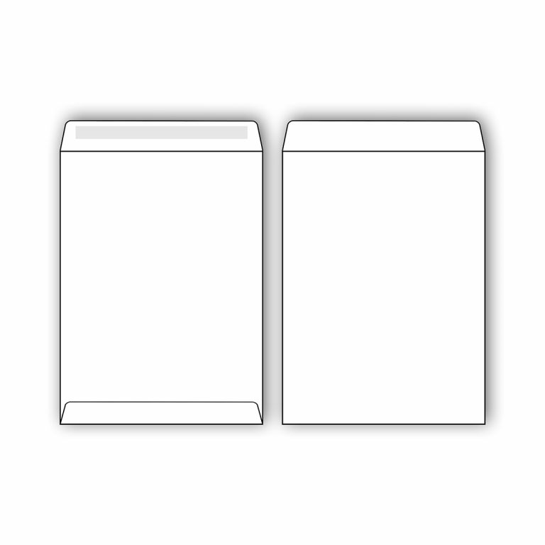 Bijela koverta B5 formata sa standardnim dimenzijama