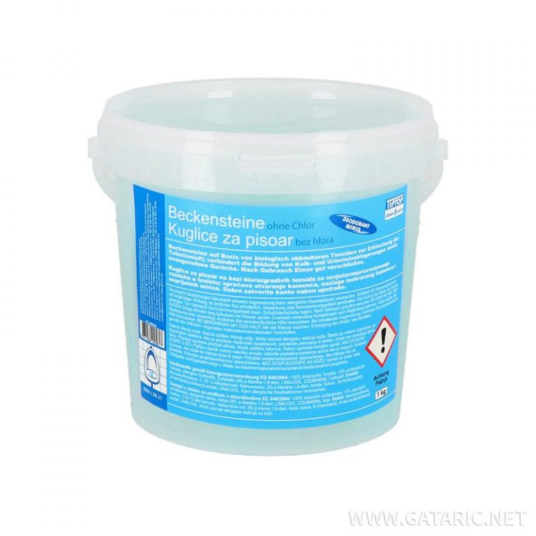 Plave TTC kuglice za pisoar u pakovanju od 1kg