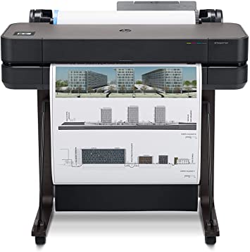 HP DesignJet T630 24-in plotter printer sa postoljem u radnom okruženju