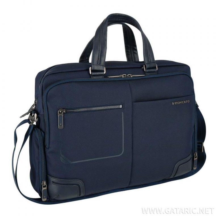 Plava Roncato torba Wall Street 2151 sa pregradama za laptop i tablet