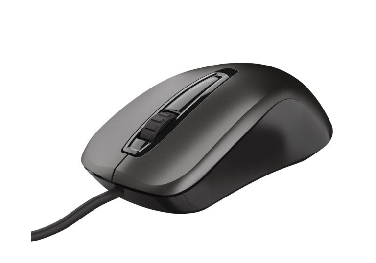 Crni Trust Carve USB miš sa 3 tipke i dugim kablom