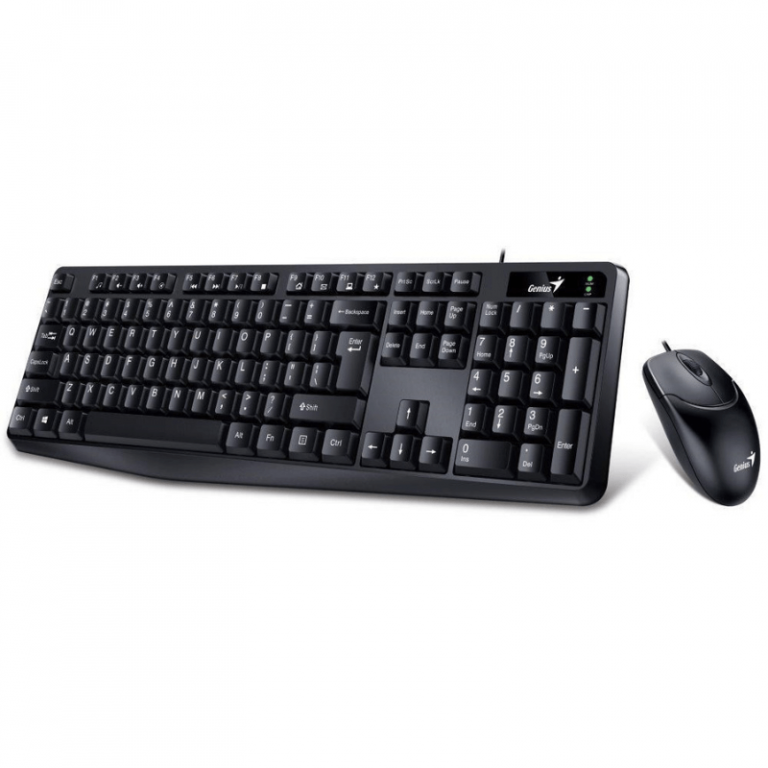 Genius KM-170 set tastatura i miš sa crnim dizajnom i USB konektorom