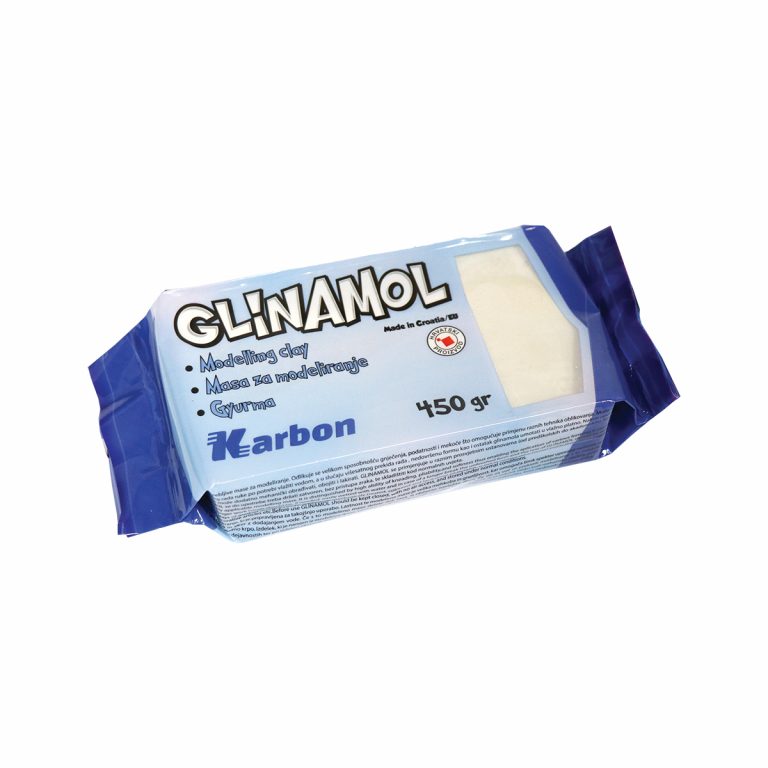 EK Glinamol 450g Bijeli - pakovanje bele gline za modeliranje