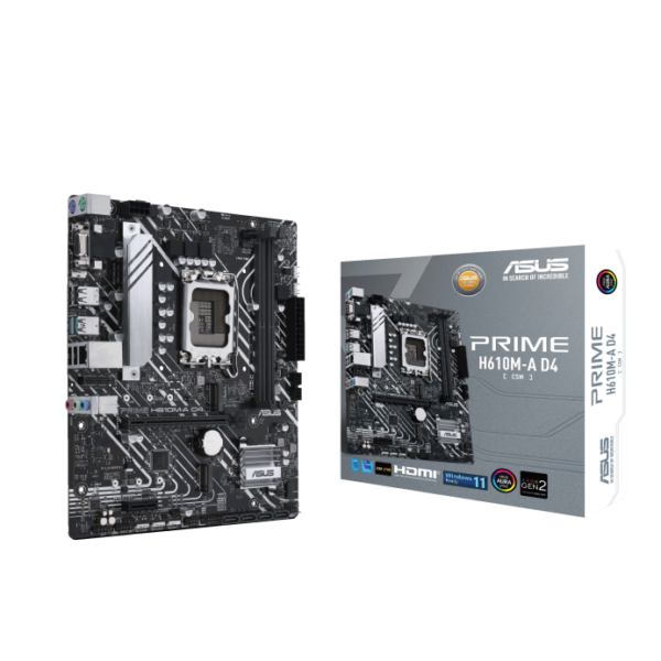 ASUS PRIME H610M-A D4-CSM matična ploča sa LGA1700 soketom i DDR4 memorijskim slotovima