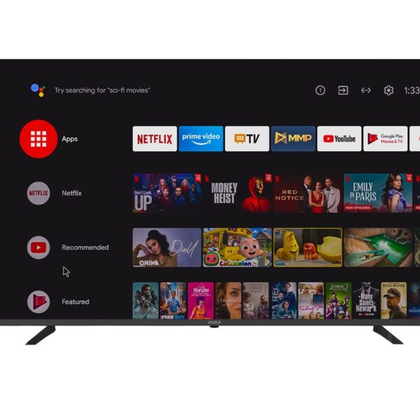 VIVAX IMAGO A Series 50UHD10K Smart TV sa crnim okvirom i nožicama postolja