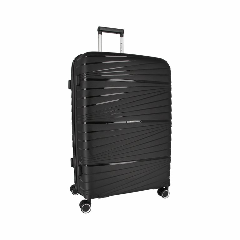 Crni MD Kofer Aviator 28" sa sigurnosnom bravom i točkićima za rotaciju