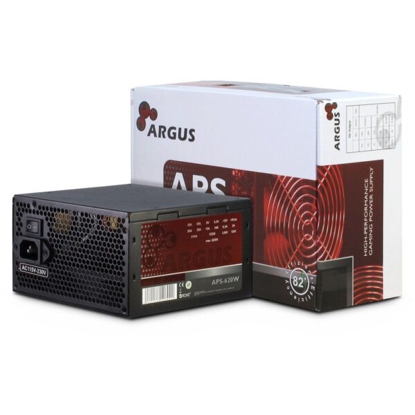 Inter-tech PSU Argus APS-620W napojna jedinica sa crnim kučištem i 12cm ventilatorom