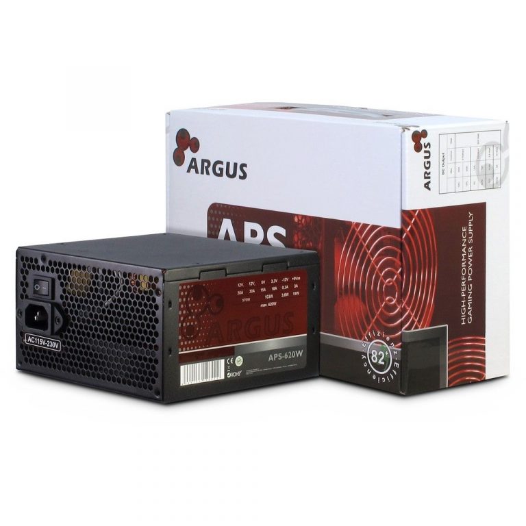 Inter-tech PSU Argus APS-620W napojna jedinica sa crnim kučištem i 12cm ventilatorom