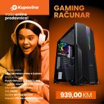 Gaming računar HD Game 5 sa crvenim osvetljenjem u MS FIGHTER kućištu