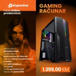 Gaming računar HD Game 8 sa crvenim osvetljenjem i GTX 1650 grafičkom karticom