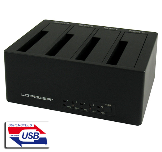 LC-Power LC-DOCK-U3-4B docking stanica za 2,5" i 3,5" SATA HDD/SSD uređaje