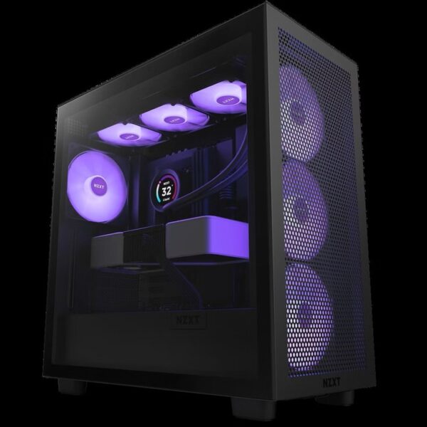 NZXT H7 Flow Black RGB kućište sa ugrađenim RGB ventilatorima i moderanim dizajnom