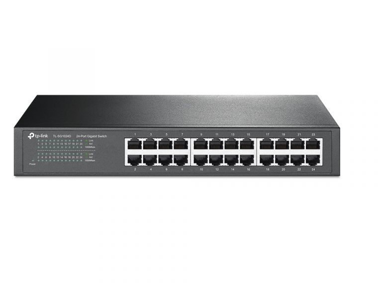 TP-Link TL-SG1024D 24-port Gigabit Switch na radnom stolu