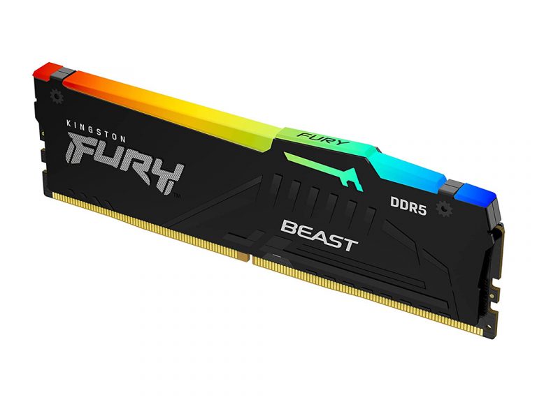 Kingston 16GB DDR5 RGB Fury Beast RAM modul sa RGB osvetljenjem
