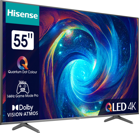Hisense 55E7KQ PRO QLED Smart TV sa postoljem i 4K Ultra HD ekranom