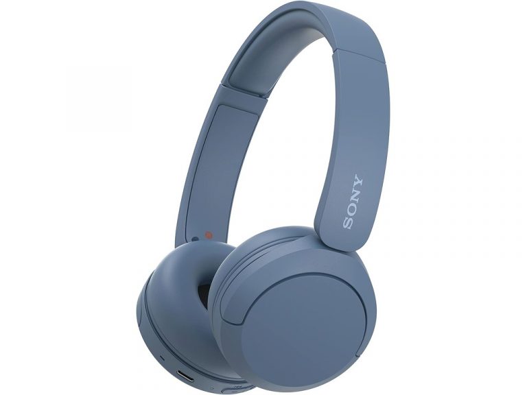 Plave Sony bežične slušalice CH520 sa mikrofonom