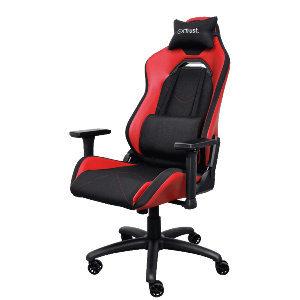 Crvena Trust GXT 714R gaming stolica RUYA sa ergonomskim naslonom i podesivim elementima