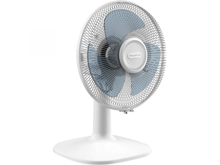 Rowenta stolni ventilator 12 inča sa modernim dizajnom i tri brzine rada.