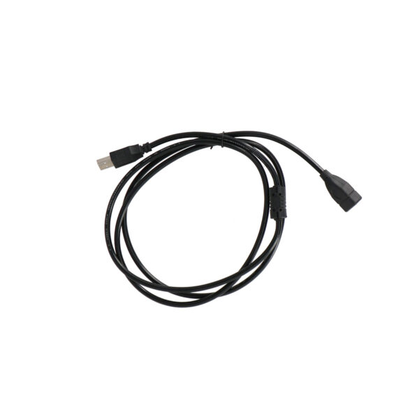 TTO USB 2.0 AM-AF kabal dužine 1.5 metara, crne boje, sa prikazanim konektorima