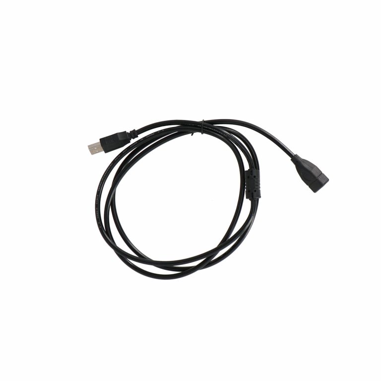 TTO USB 2.0 AM-AF kabal dužine 1.5 metara, crne boje, sa prikazanim konektorima