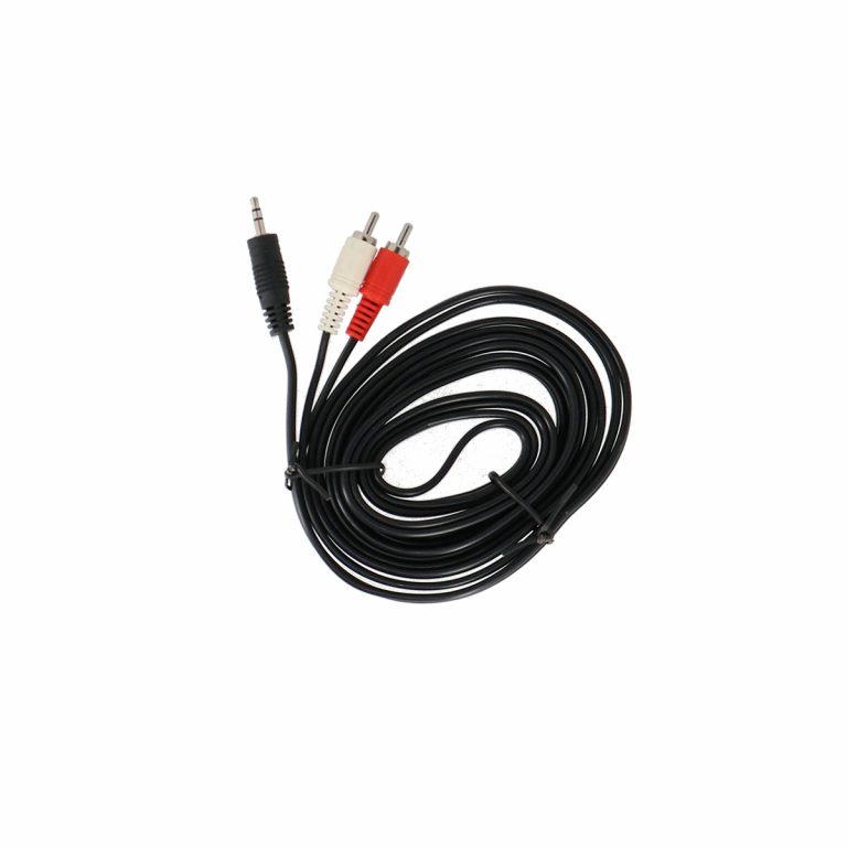 TTO kabal 3.5mm-2RCA AM-AM 3m, crni audio kabl sa zlatnim priključcima