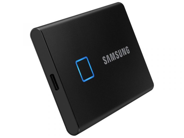 Samsung T7 Touch eksterni SSD 1TB, crne boje, sa USB 3.2 priključkom