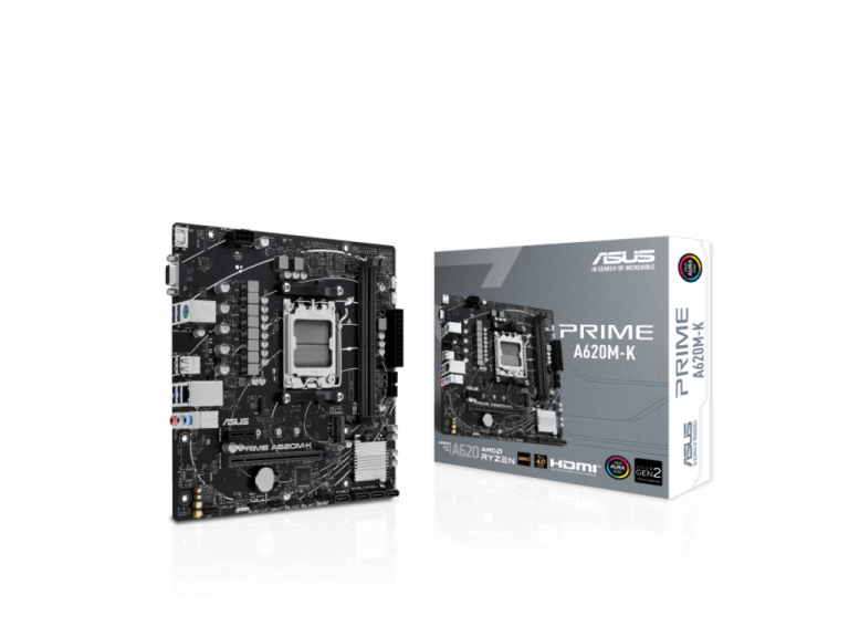 ASUS PRIME A620M-K matična ploča sa AMD A620 čipsetom i DDR5 memorijom