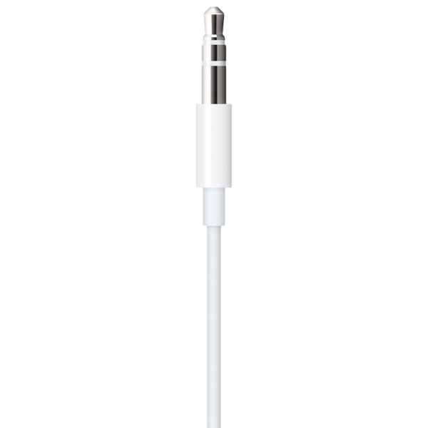 Beli Apple Lightning to 3.5mm audio kabl, model A1879, dužine 1.2 metra