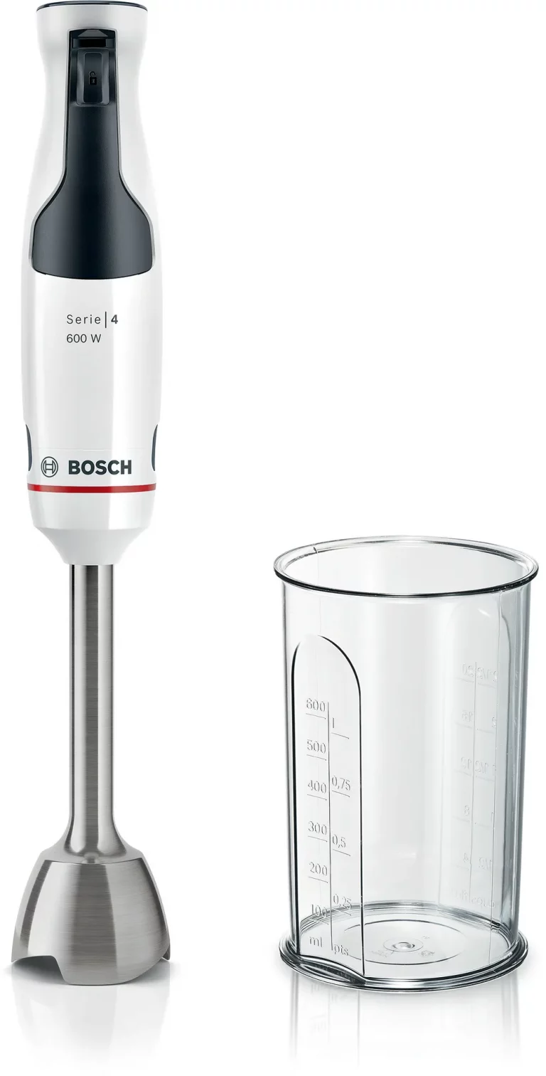 BOSCH štapni mikser Serie 4, 600W, bijele boje sa mjernom posudom