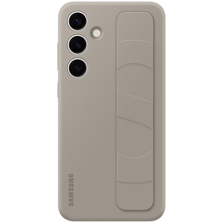Samsung Galaxy S24+ zaštitno kućište taupe boje sa držačem za stajanje