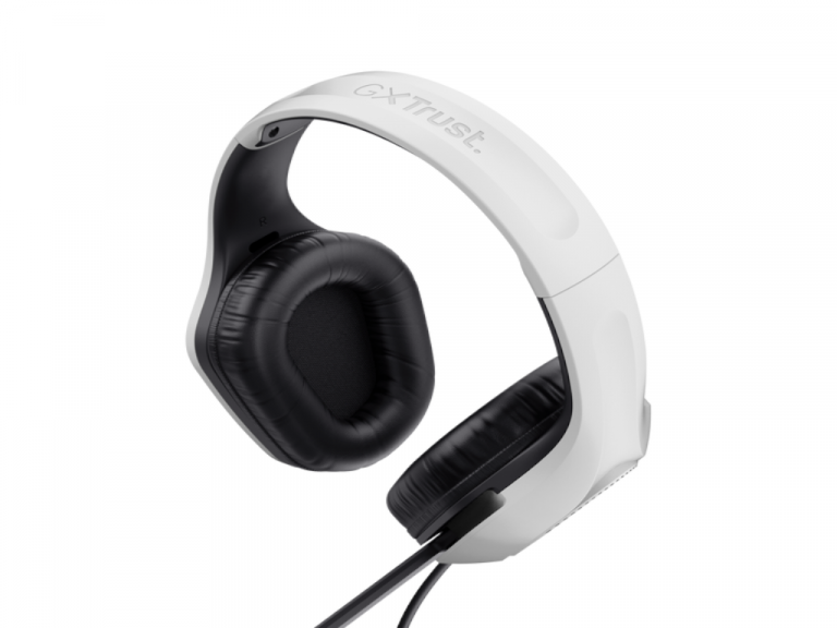 Bijele Trust GXT 415PS ZIROX gaming slušalice sa mikrofonom i over-ear dizajnom
