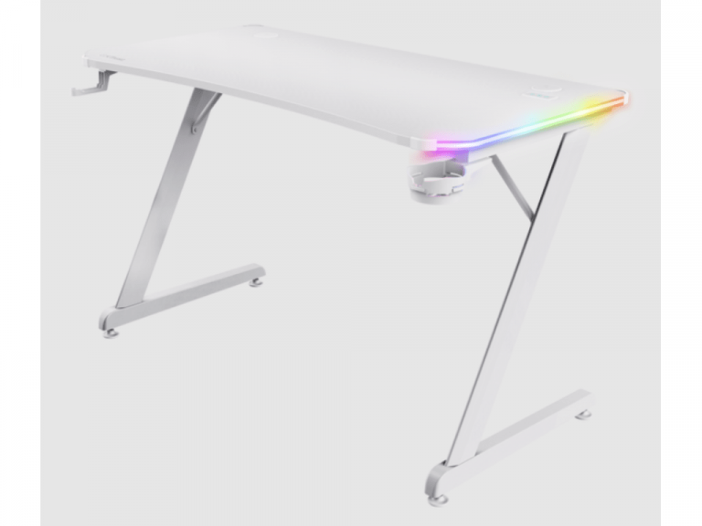Trust GXT 709W LUMINUS RGB gaming sto u bijeloj boji sa osvetljenjem