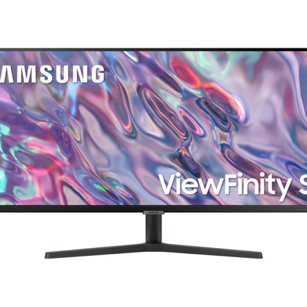 Samsung 34" UWQHD ravnog monitora S50GCVA sa crnim okvirom i širokim ekranom