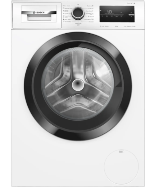 BOSCH perilica rublja Serie 4 bijele boje sa prednjim otvorom i kapacitetom od 8 kg