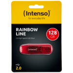 Crvena Intenso USB Flash memorija 128GB sa transparentnim plastičnim kućištem