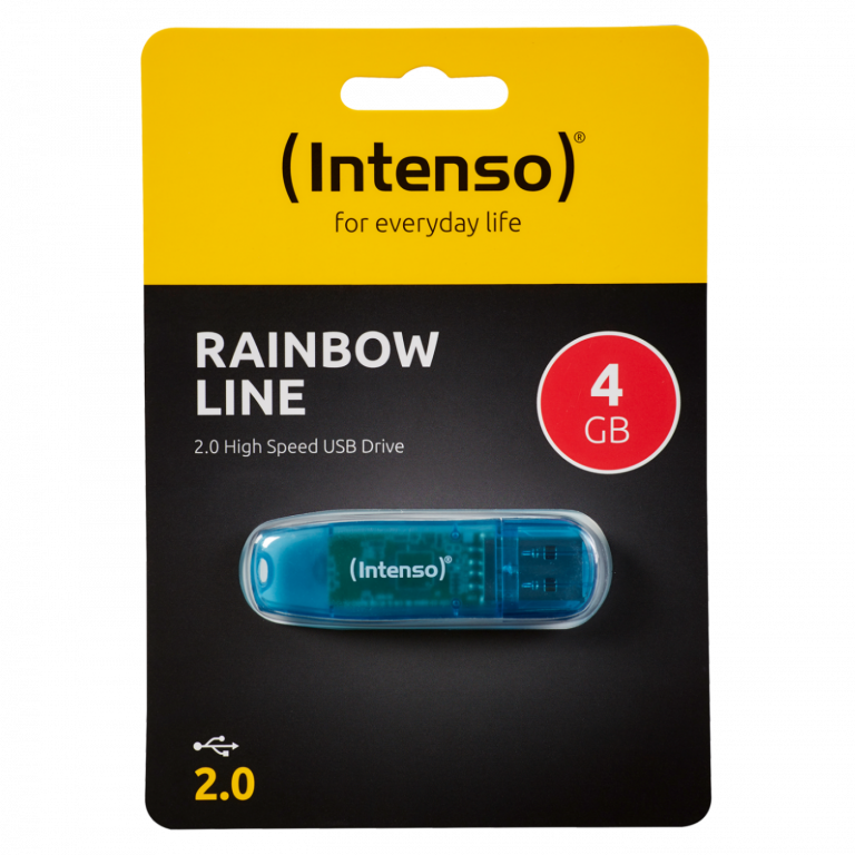 Plava Intenso USB Flash memorija 4GB sa transparentnim plastičnim kućištem