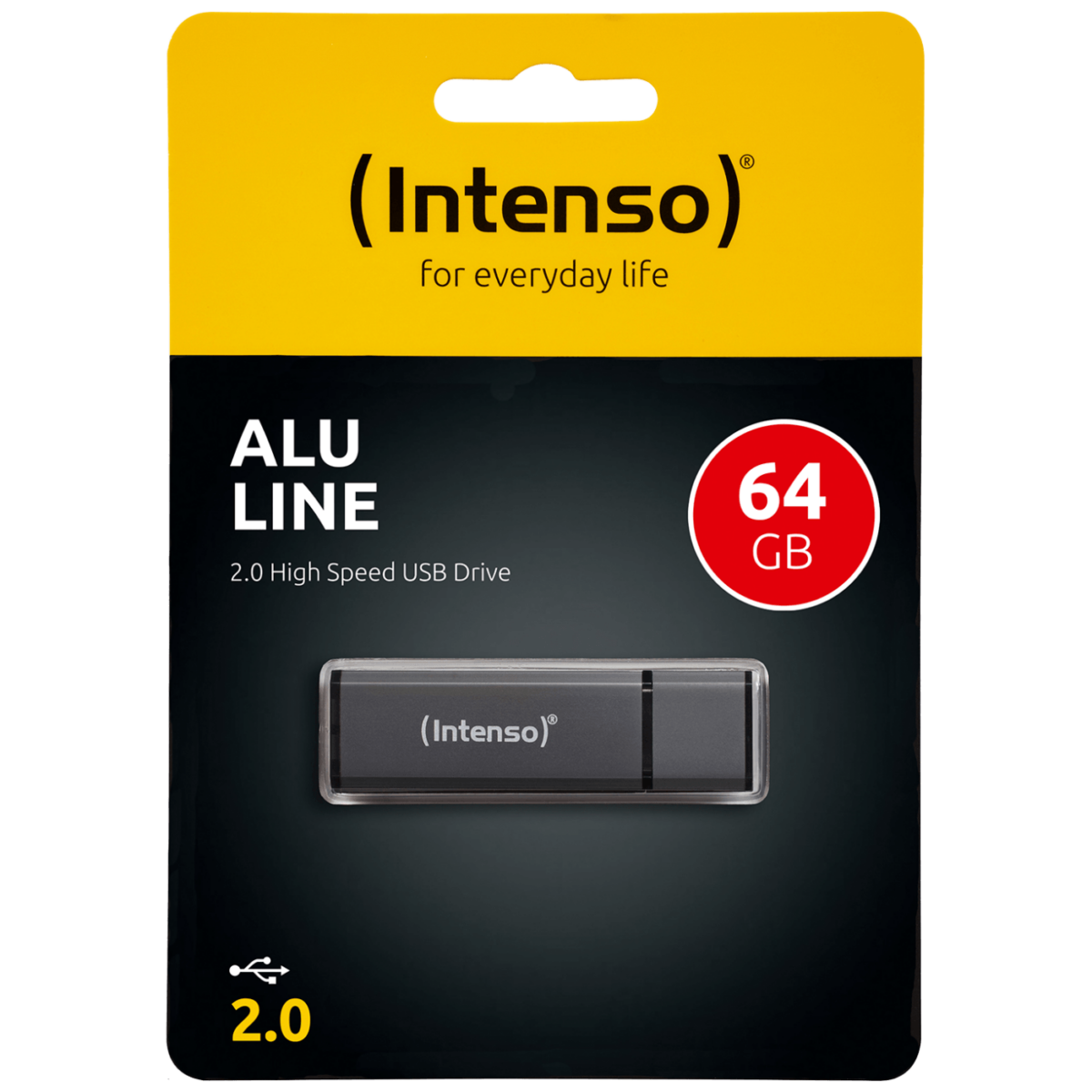Intenso USB Flash 64GB crne boje sa aluminijskim kućištem