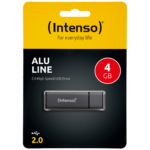 Intenso USB Flash 4GB crne boje sa aluminijskim kućištem