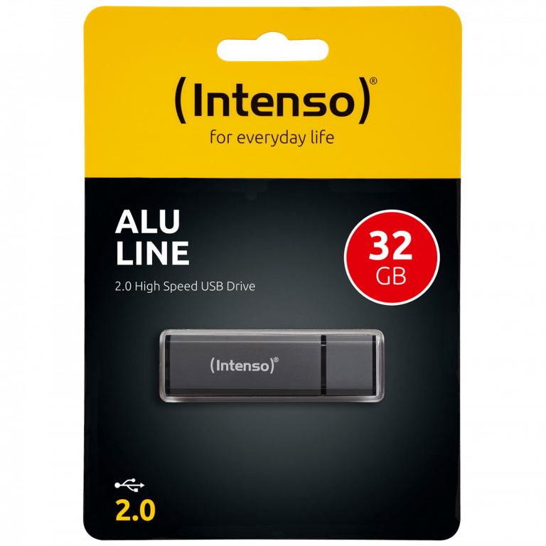 Intenso USB Flash 32GB crne boje sa aluminijskim kućištem